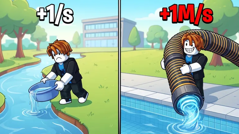 +1 Drain Water Per Click on Roblox