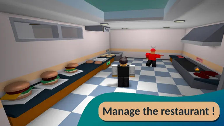Cook Burgers on Roblox