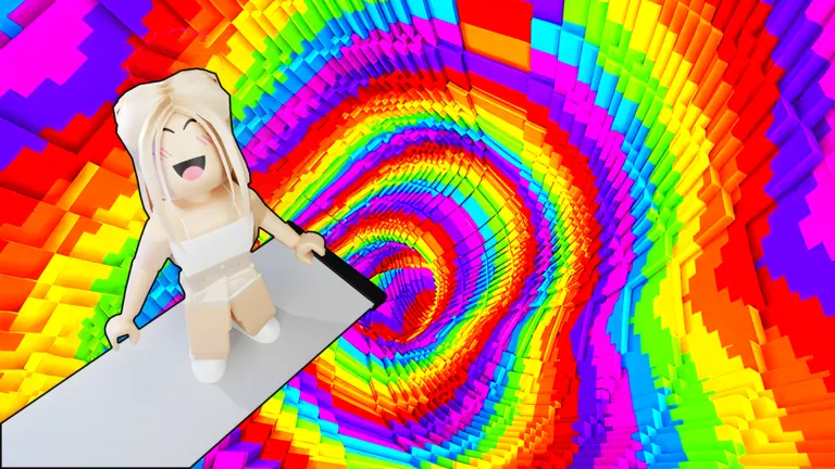 Fall 99999 Rainbow Spiral! Parkour Obby on Roblox
