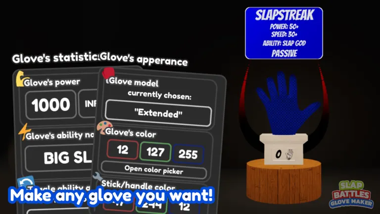 slap battles: glove maker on Roblox
