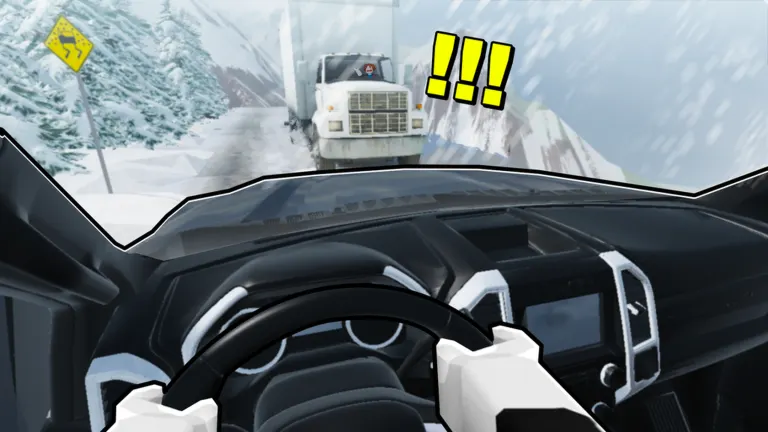 a snowy trip on Roblox