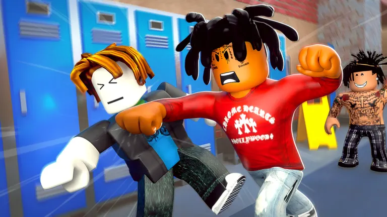 fight in a school on Roblox