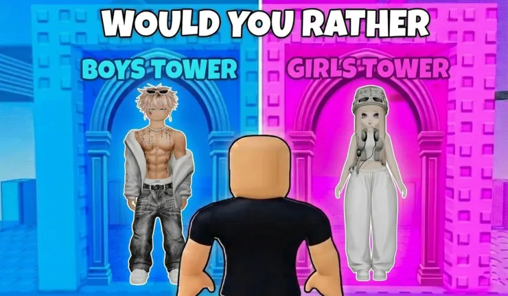 Would You Rather: Zepeto Outfit Tower! on Roblox