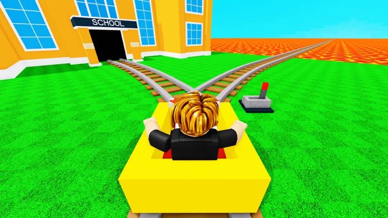 Cart Ride Out of School to VIP Obby on Roblox