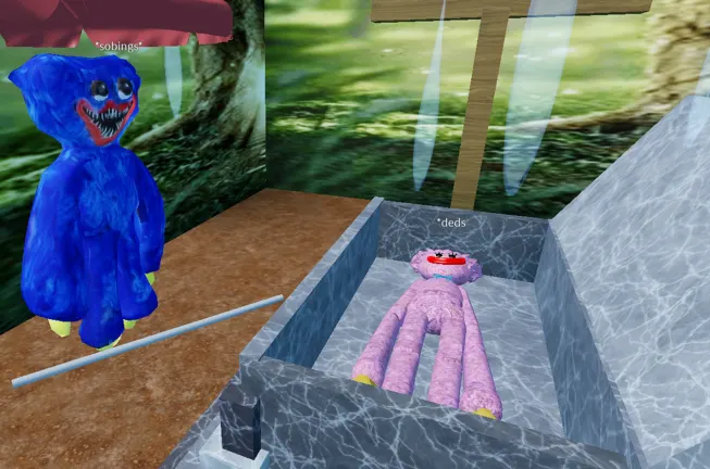 Huggy wuggy sad story (try not to cri) on Roblox