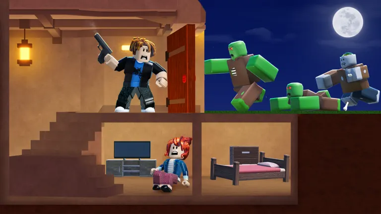 Defend Bunker from Zombies on Roblox