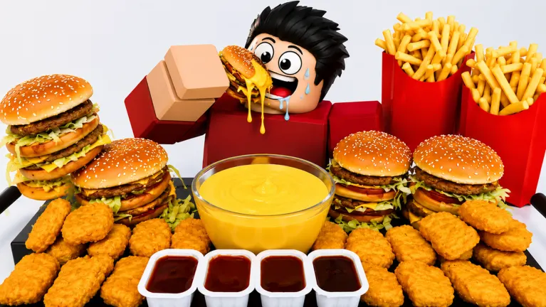 Eating in McRuth ASMR MUKBANG on Roblox