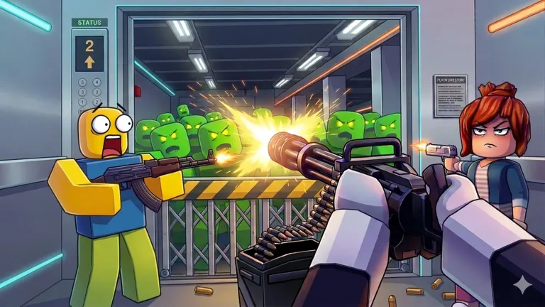 Shoot Zombies To Move Up on Roblox